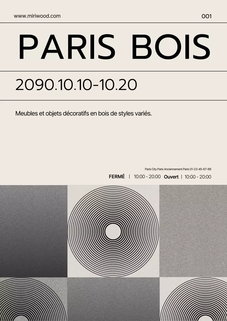 Promotion de produits simples en bois de couleur beige