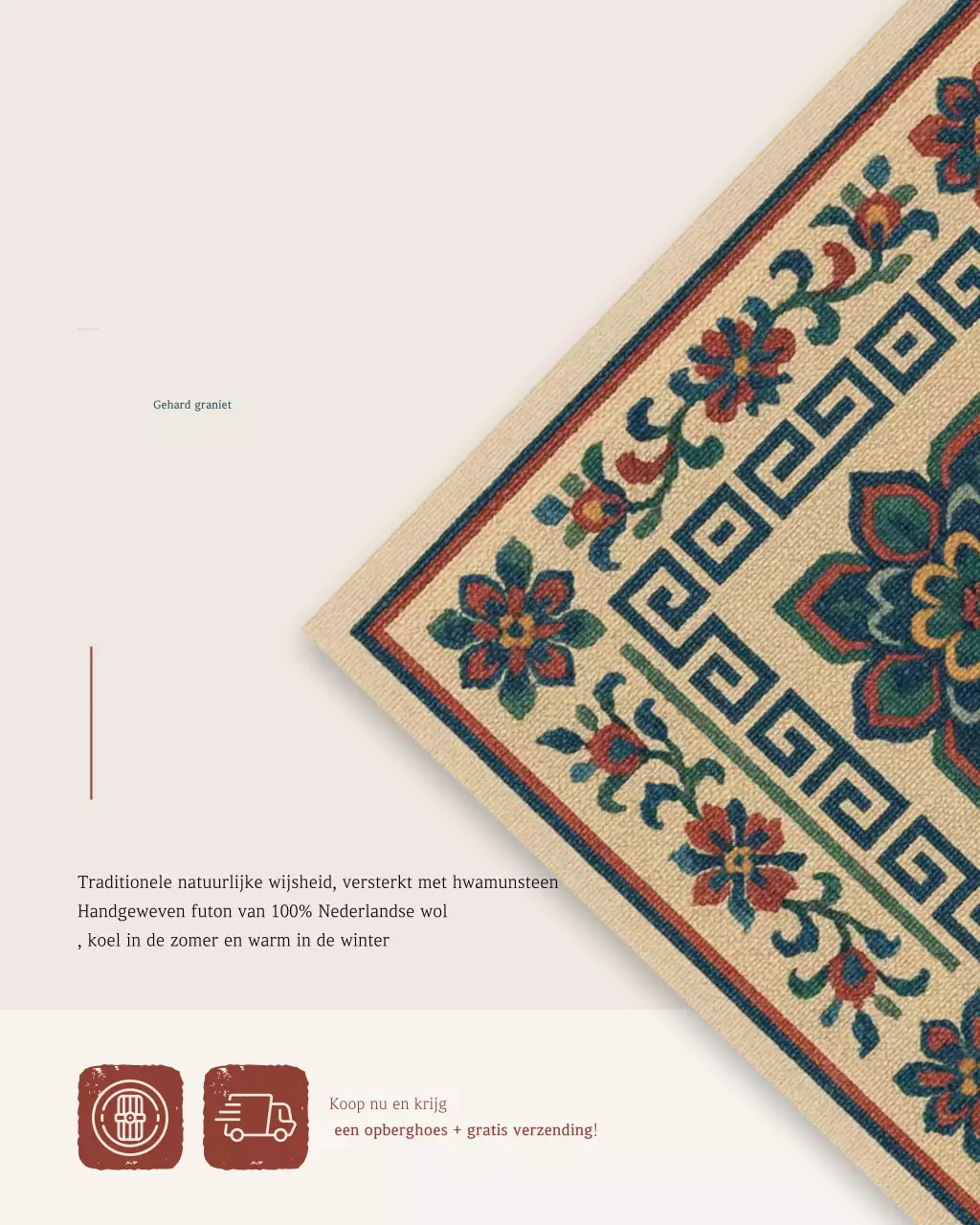 Promotie van beige traditionele interieurproducten