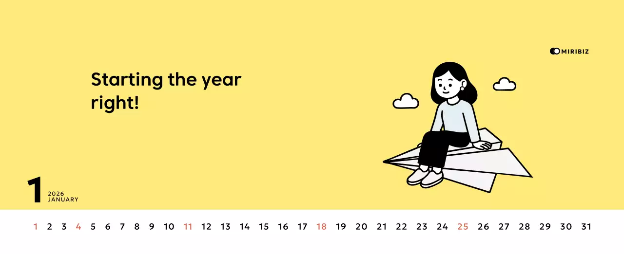 Yellow Simple Calendar Promotion