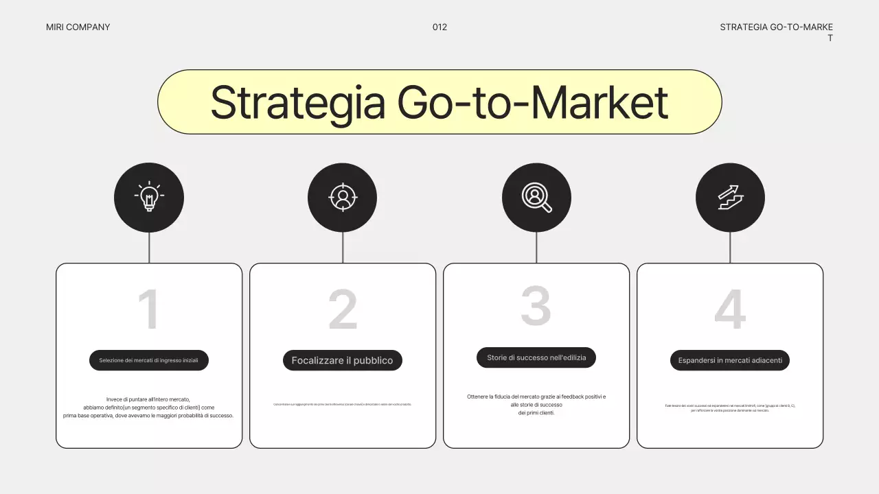 Piano aziendale semplice e grigio