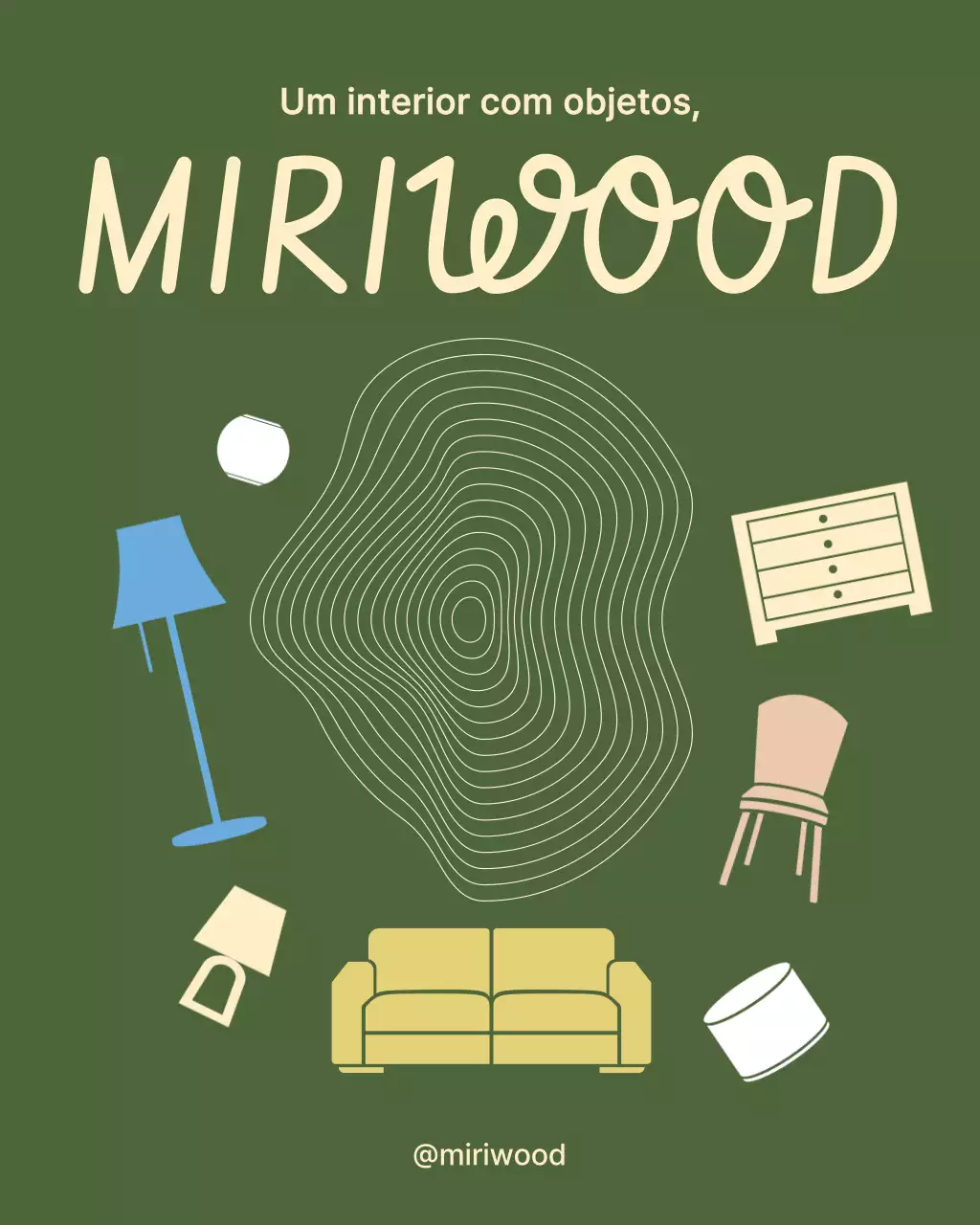 Anúncio de interior minimalista cáqui