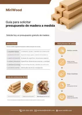 Guía de presupuestos para madera básica marrón