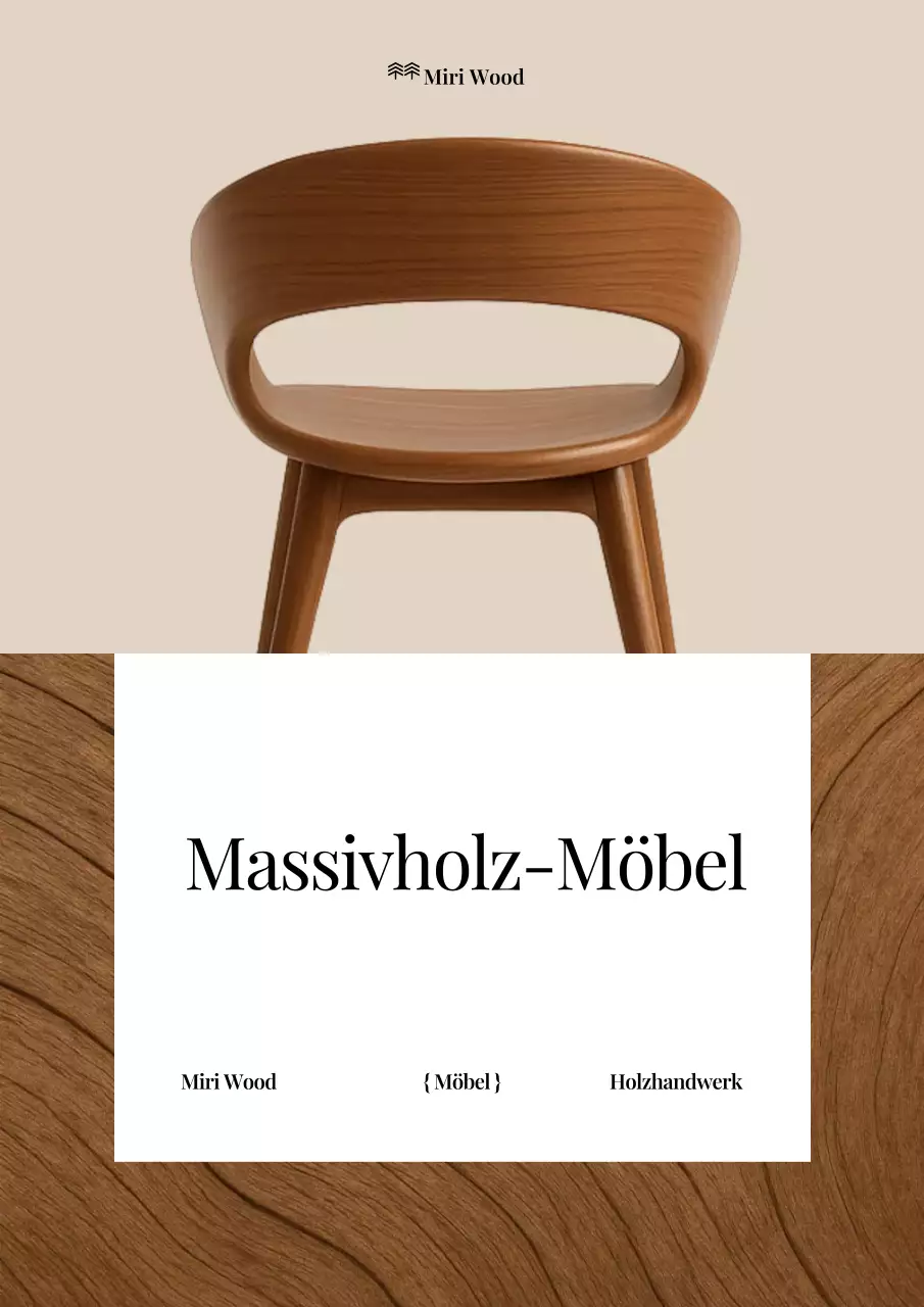 Werbung für moderne Möbel in Beige