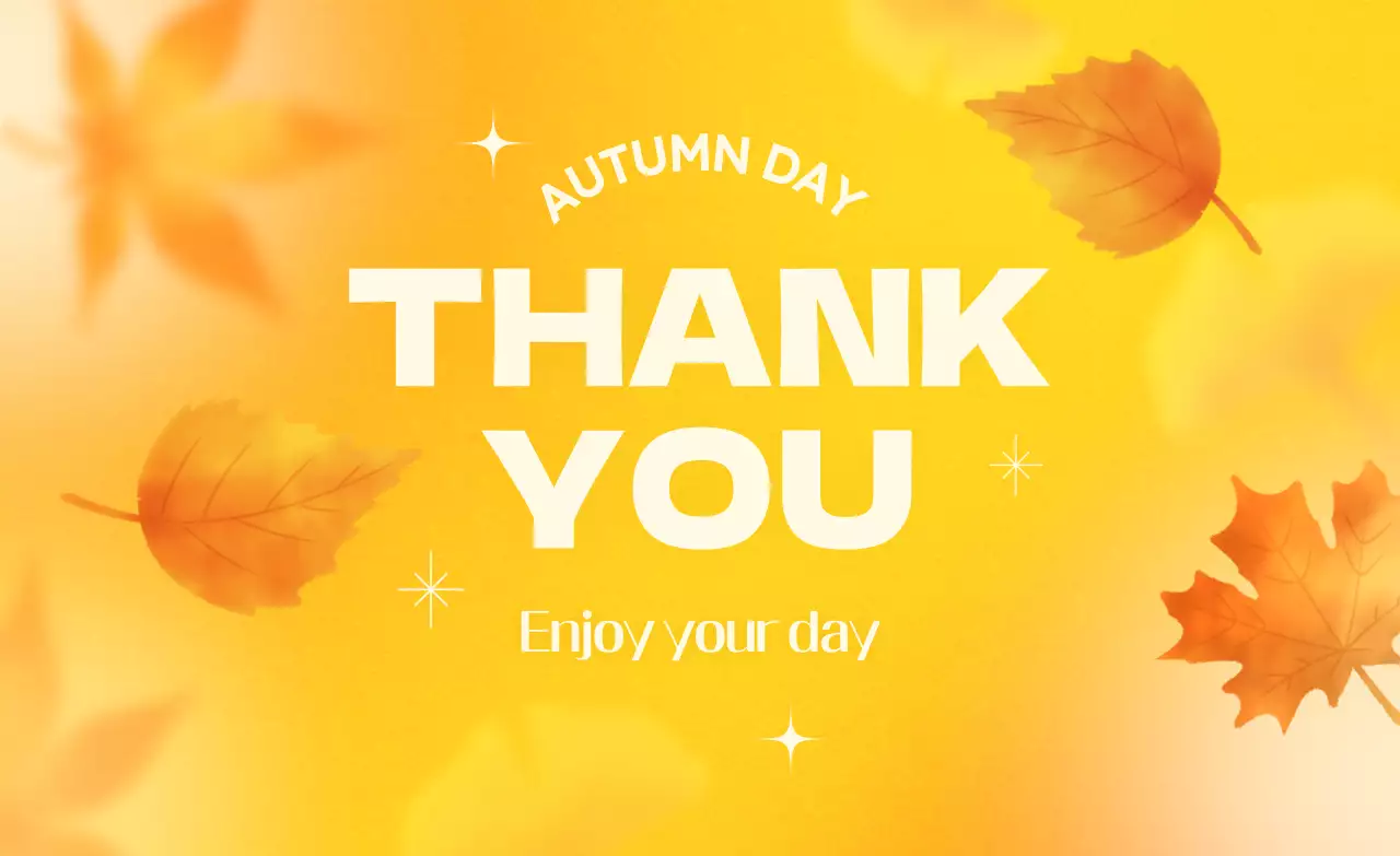 Yellow Simple Thank You Greeting