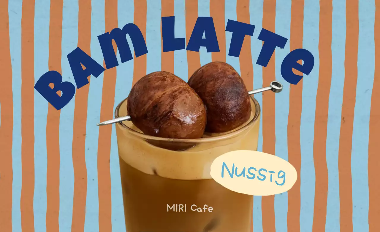 Blaue Vintage Kaffeeanzeige