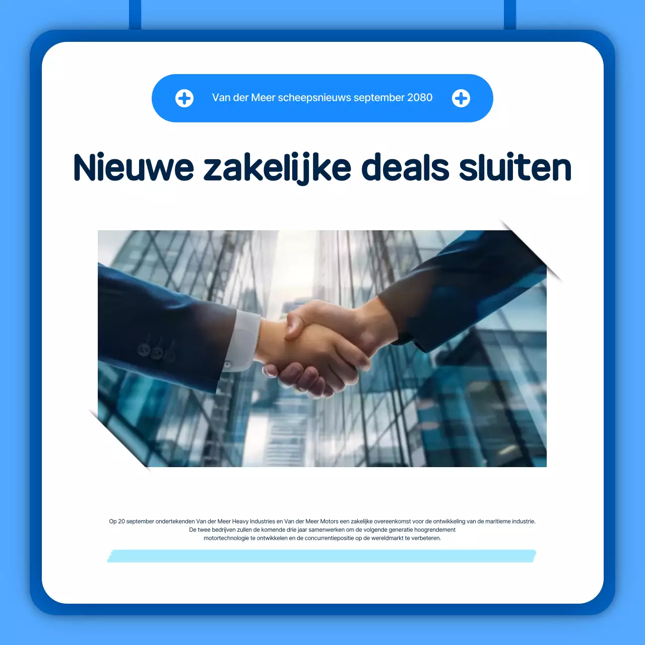 Hemelsblauw schattig nieuws uit de maritieme industrie