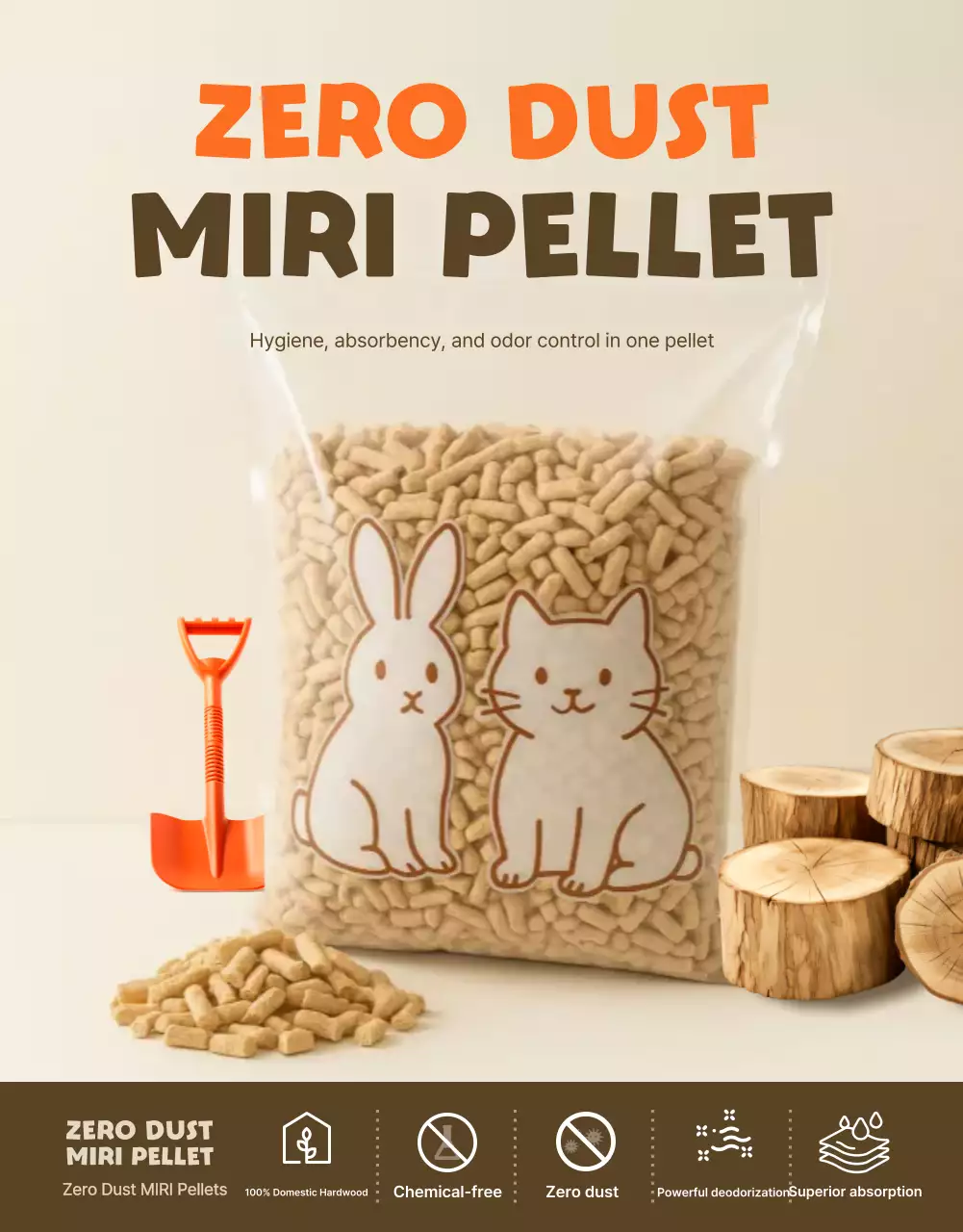 Orange Simple Pet Product Promotion