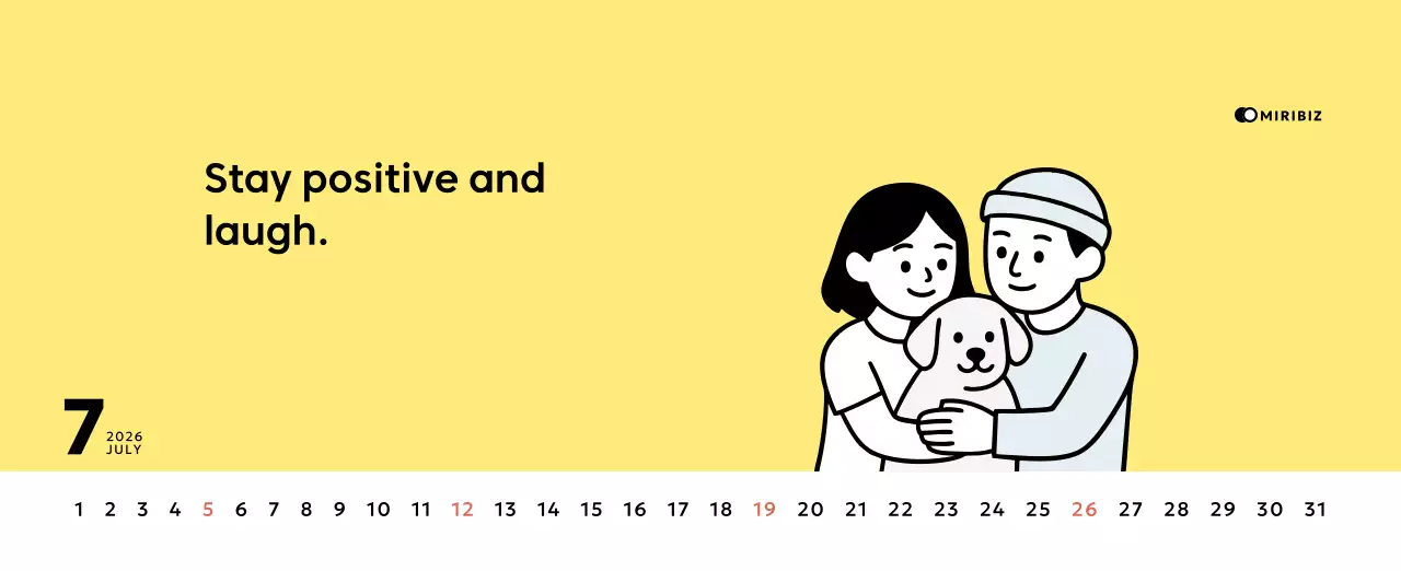 Yellow Simple Calendar Promotion