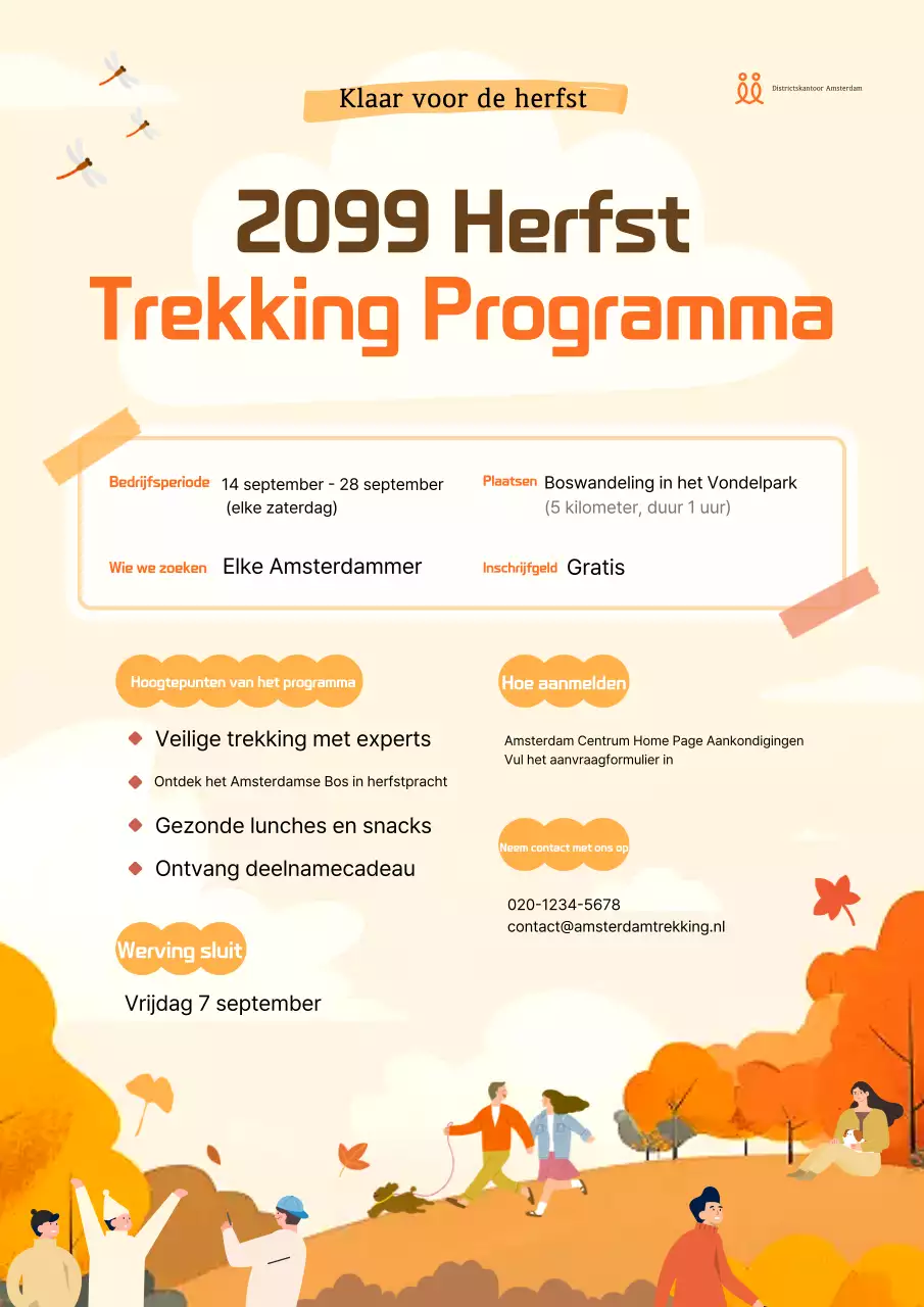 Gids voor het herfstprogramma van Orange Baby