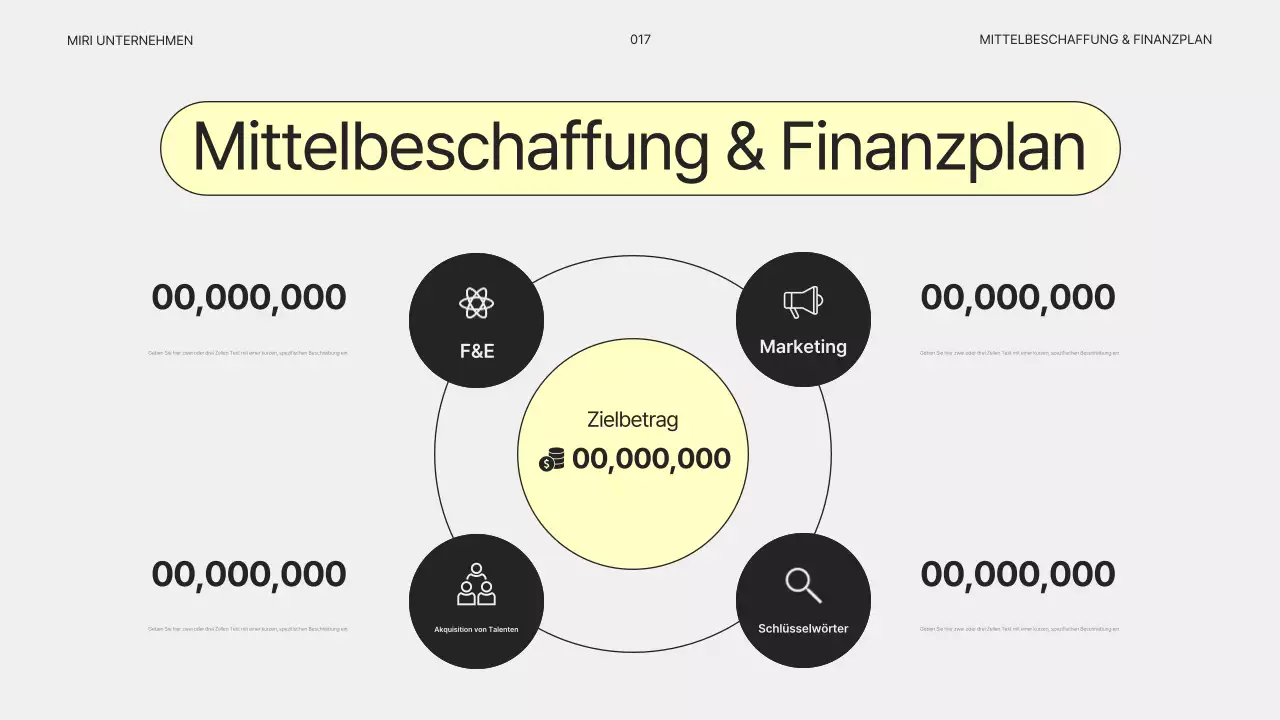 Einfacher grauer Geschäftsplan