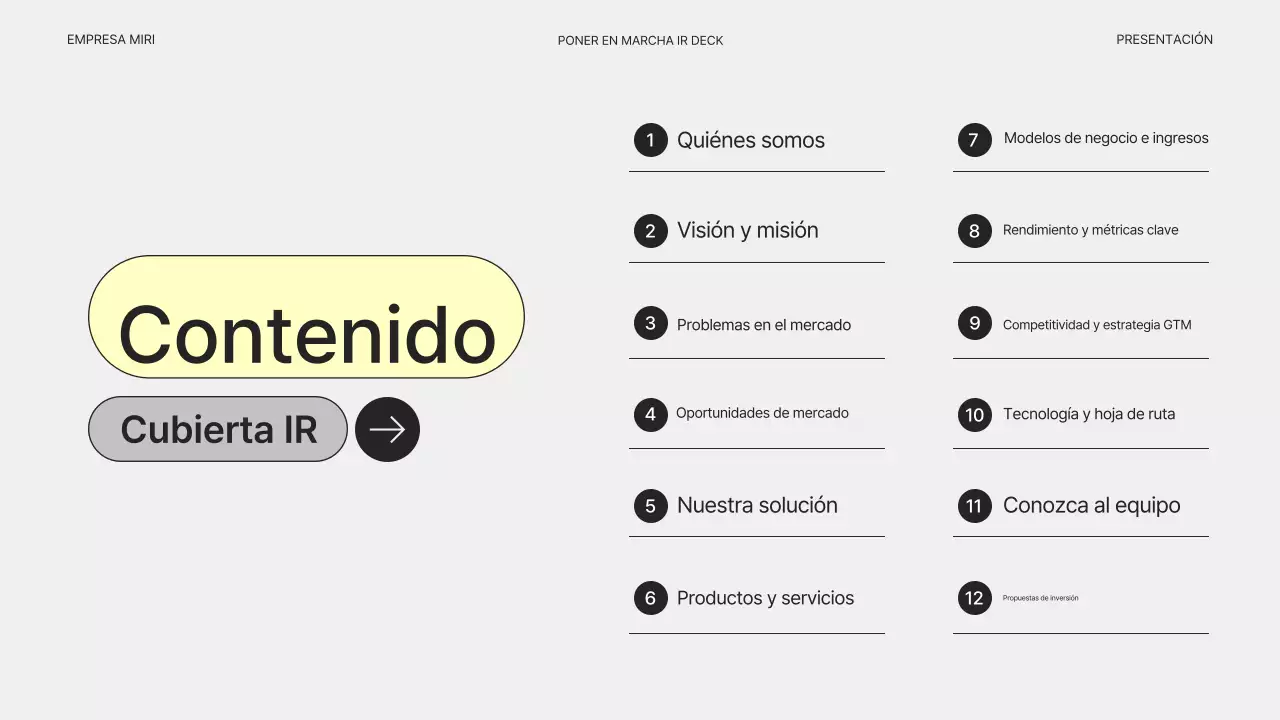 Plan de negocios gris simple
