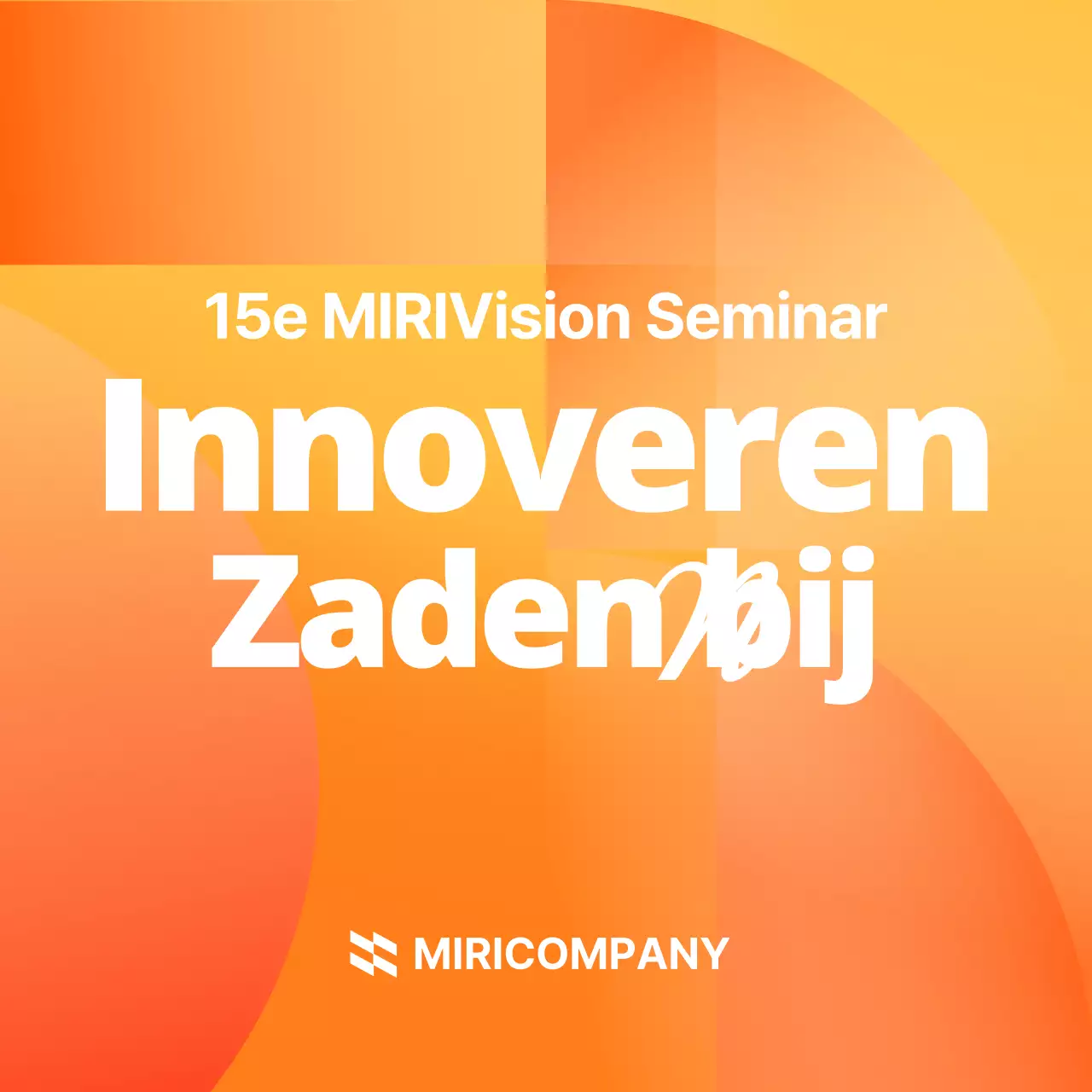 Orange Modern Seminar Evenement