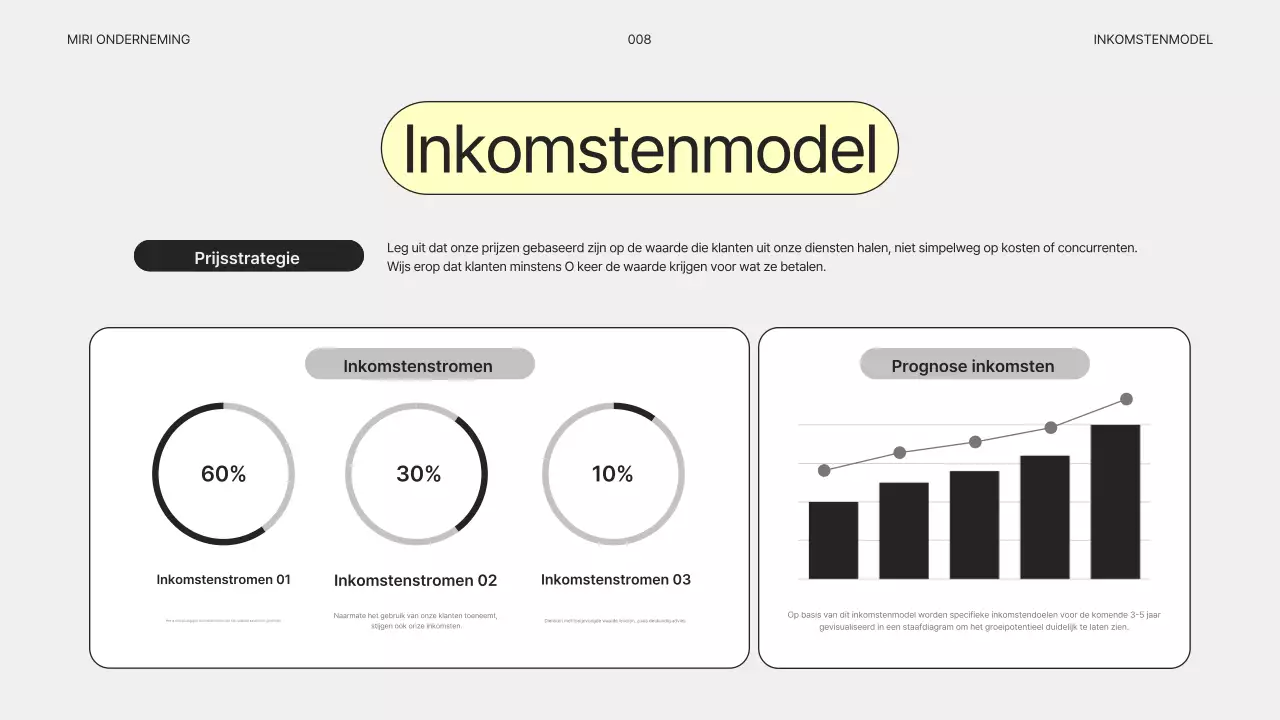 Eenvoudig grijs bedrijfsplan