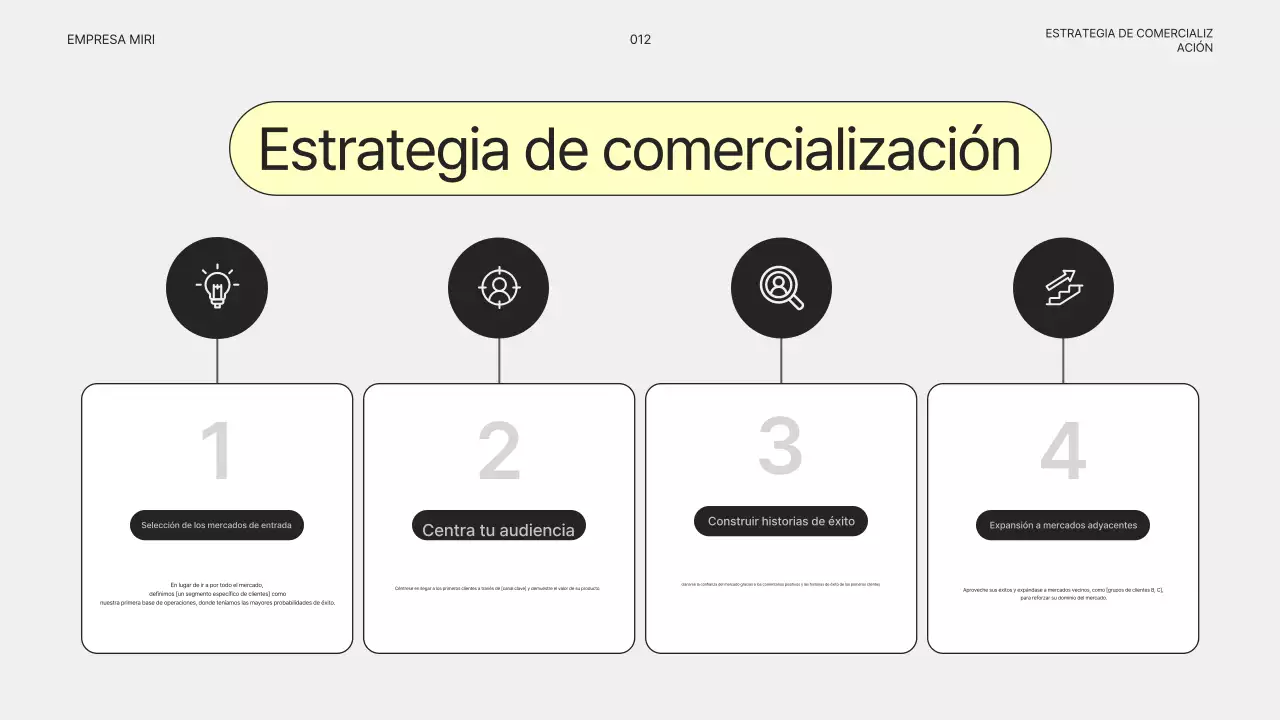Plan de negocios gris simple