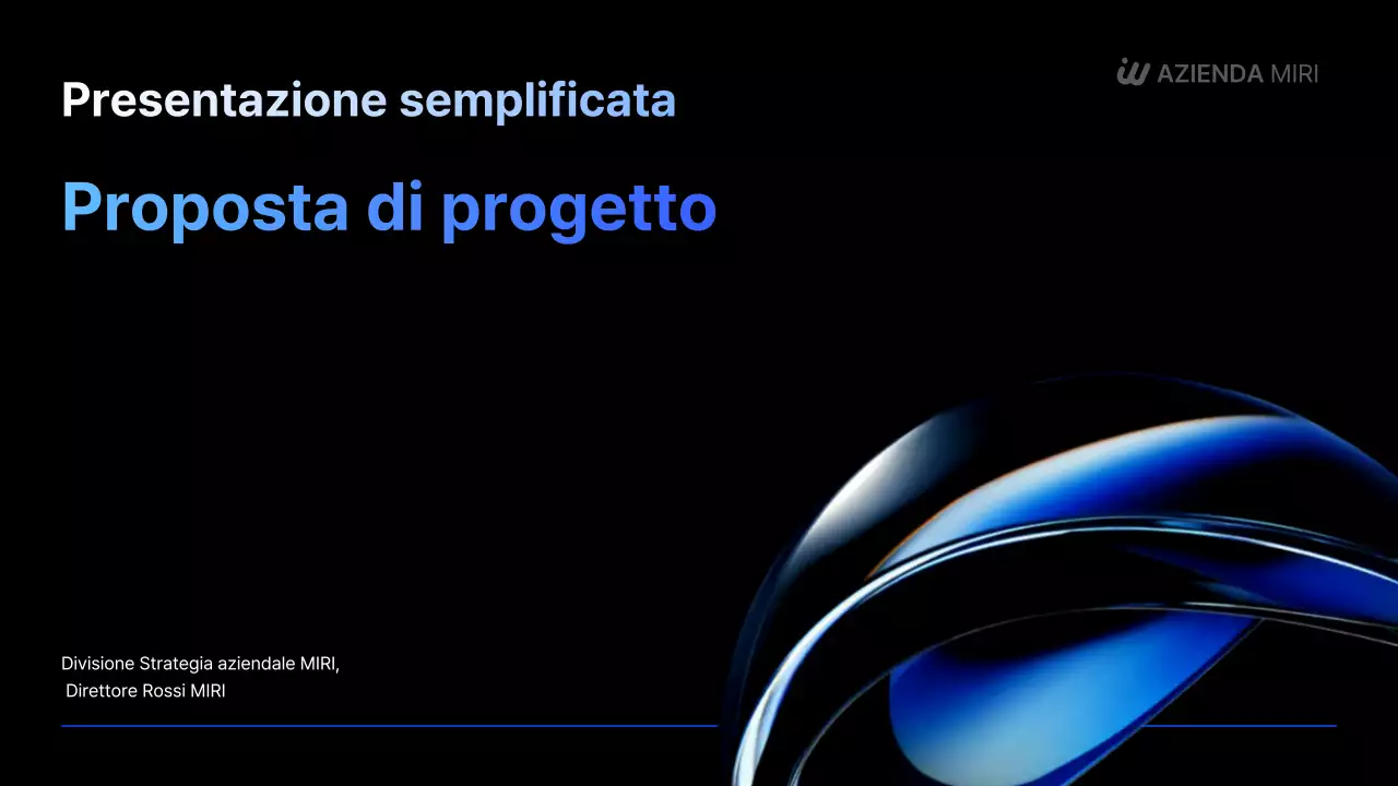 Proposta di presentazione aziendale moderna nera