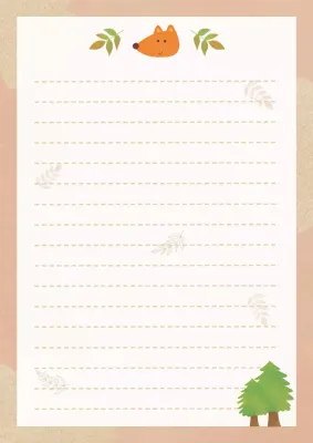 베이지 아기자기한 메모지 문구