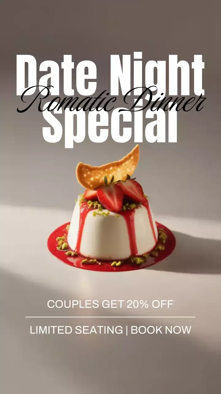 Beige Elegant Dessert Advertisement Instagram Story