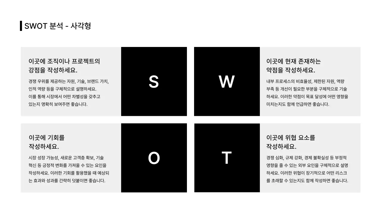 비즈니스레이아웃_인포그래픽_SWOT_본문