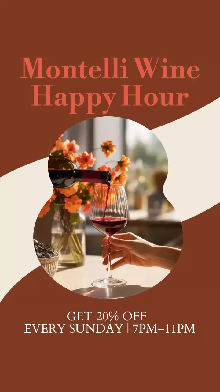 Brown Elegant Wine Promotion Instagram Story