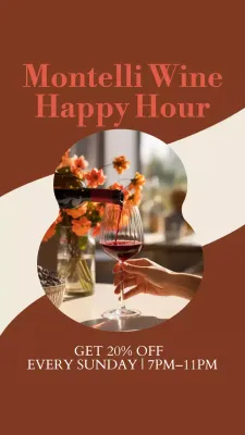 Brown Elegant Wine Promotion Instagram Story