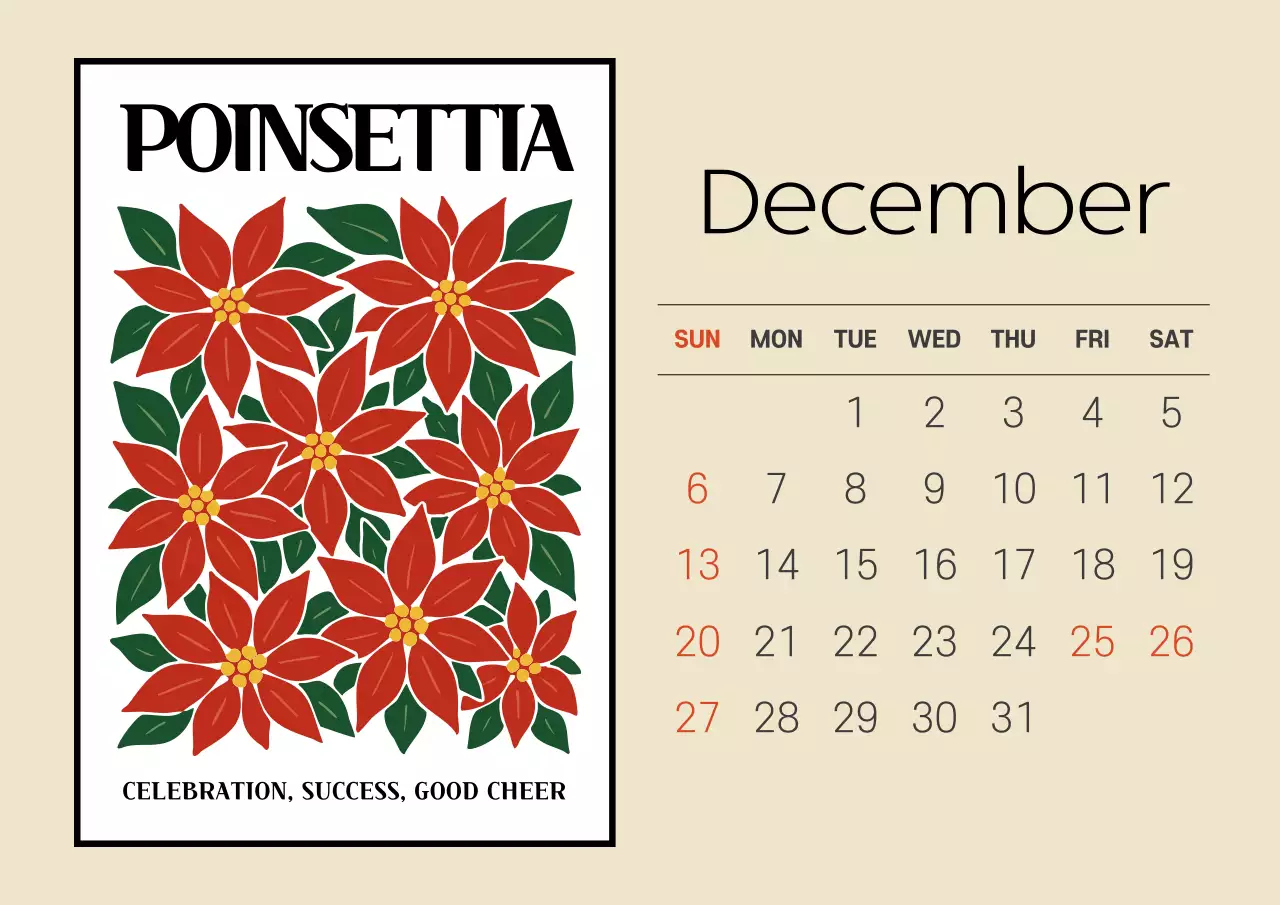 베이지 심플 달력 캘린더