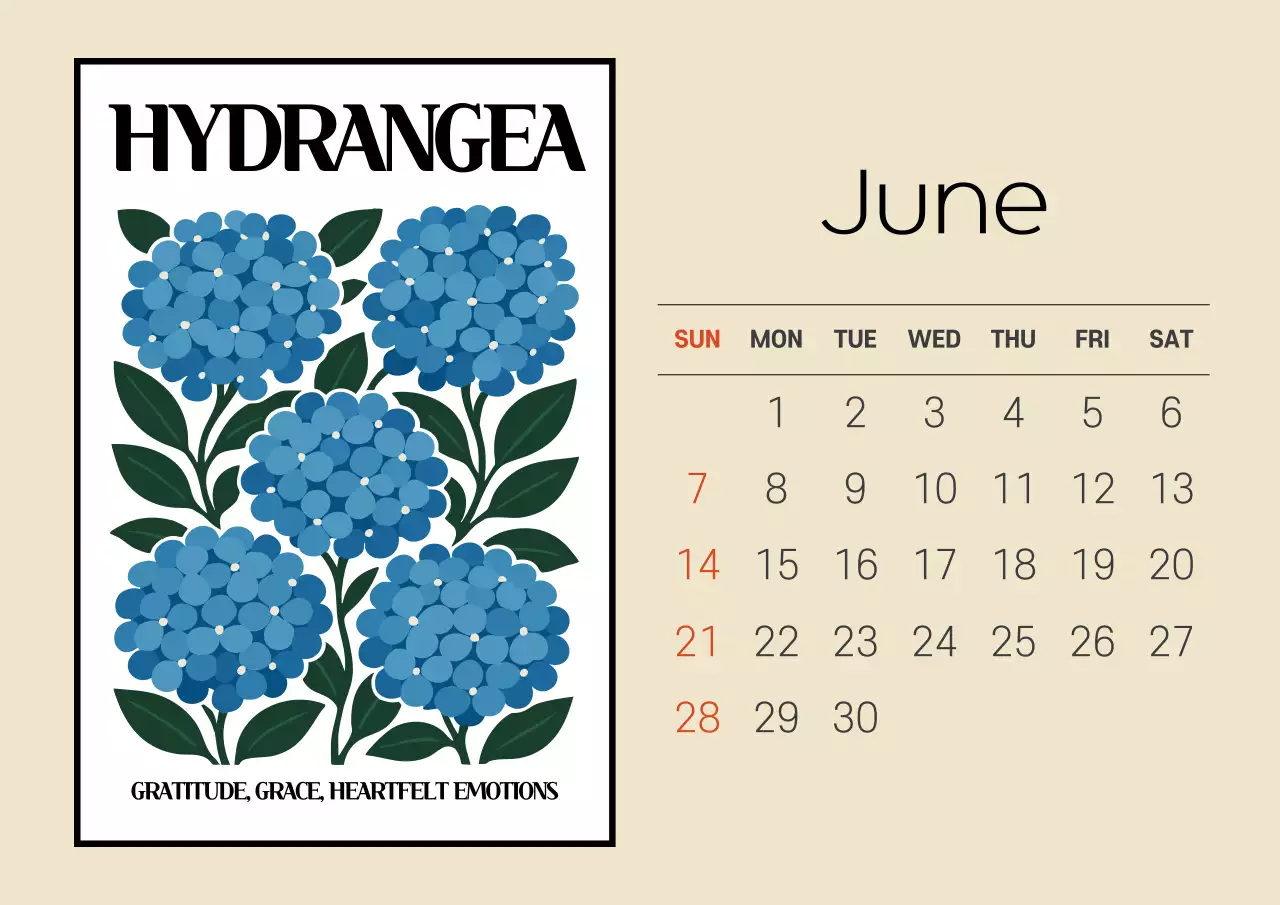 베이지 심플 달력 캘린더