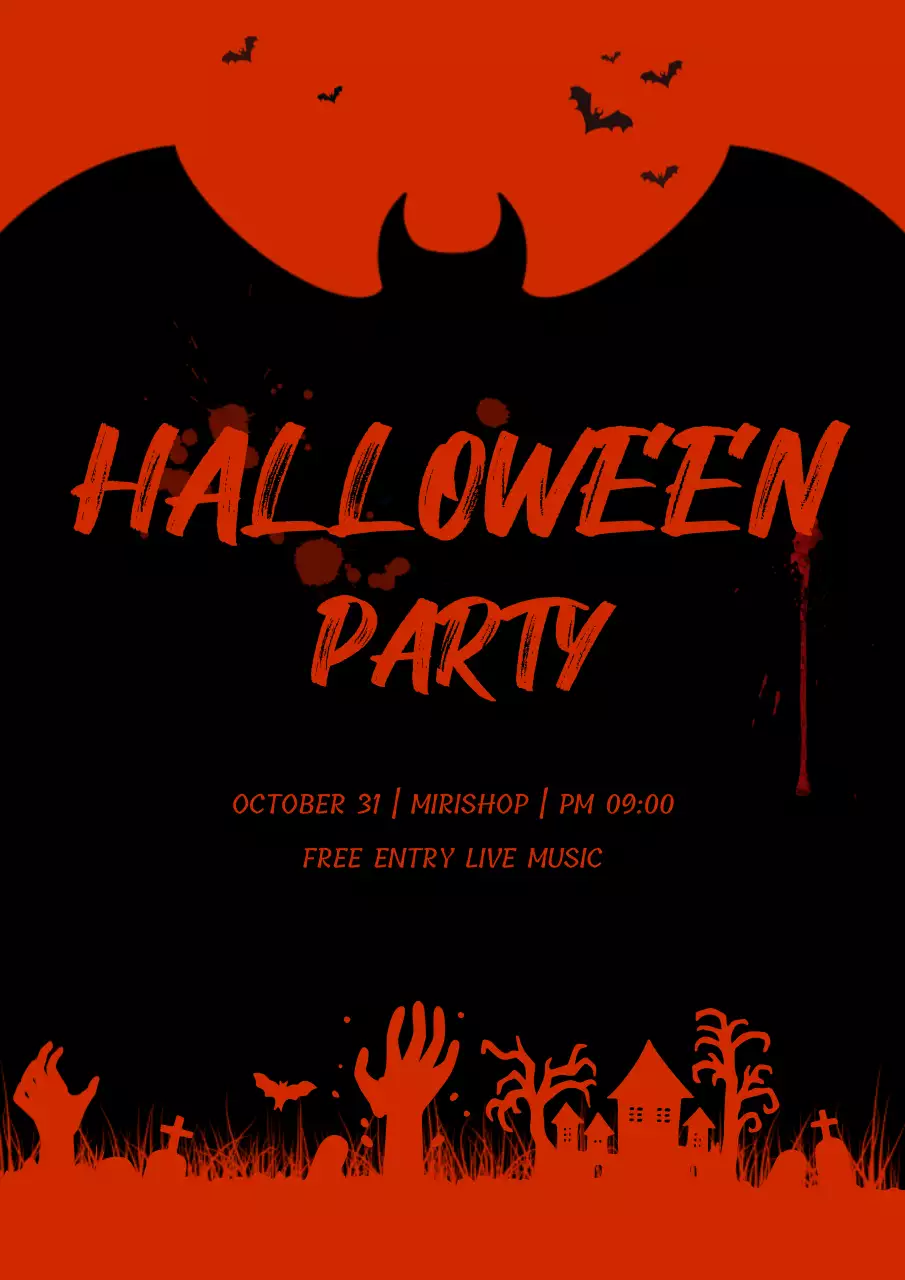 주황 레트로 할로윈 행사