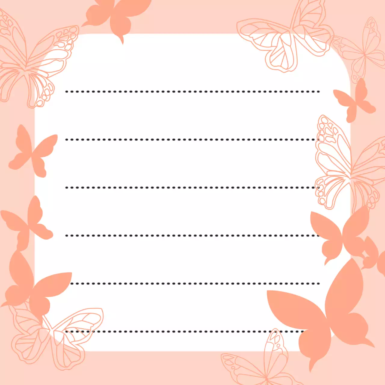 핑크 아기자기한 메모지 문구