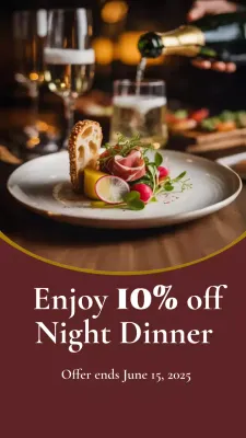 Wine Elegant Dinner Promotion Instagram Story