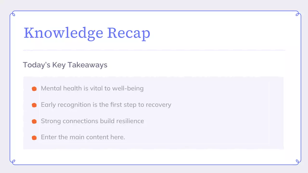 Blue Modern Mental Wellness Presentation