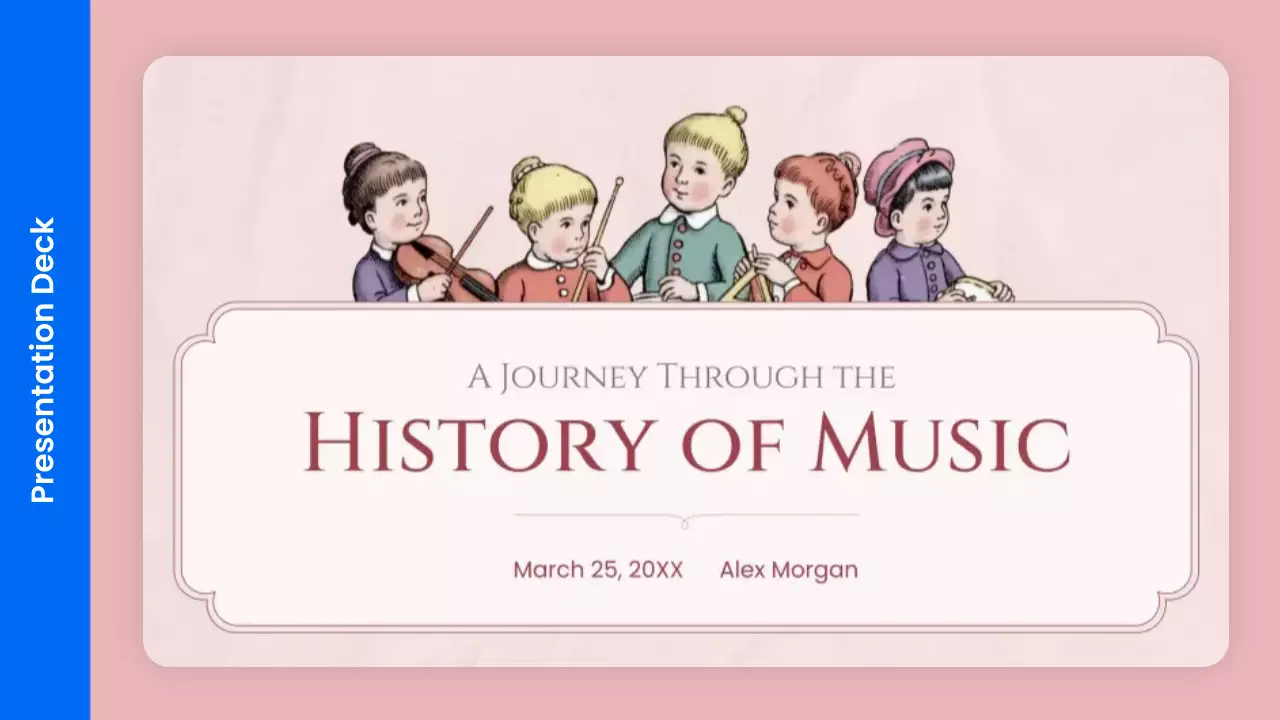Pink Vintage Music History Lecture Presentation
