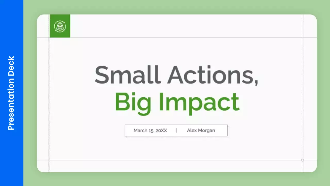 Green Minimal Sustainability Lecture Presentation