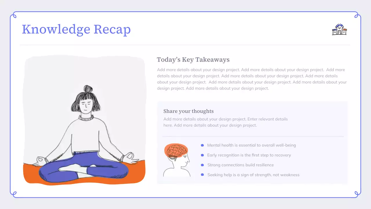 Blue Modern Mental Wellness Presentation