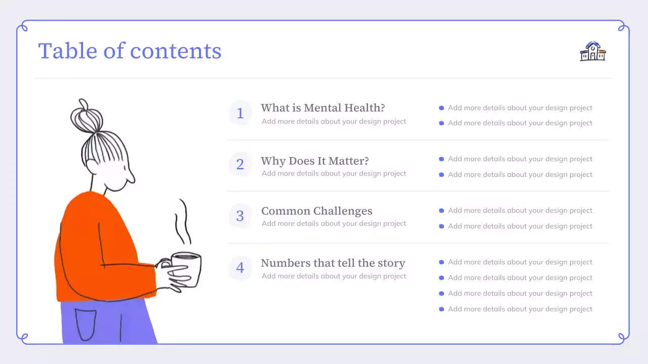 Blue Modern Mental Wellness Presentation