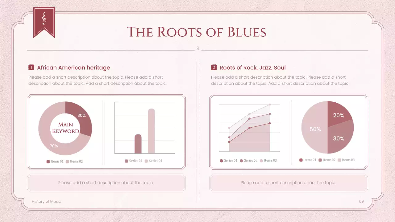 Pink Vintage Music History Lecture Presentation