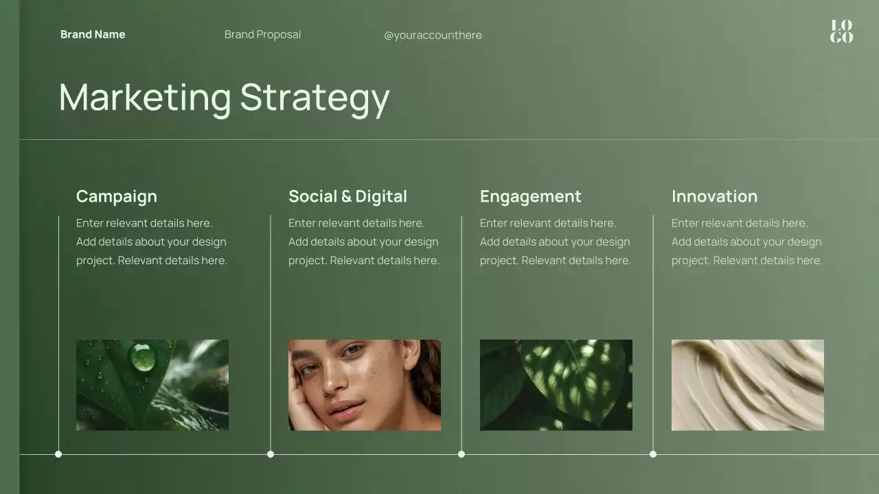 Green Minimal Brand Strategy Proposal Presentation