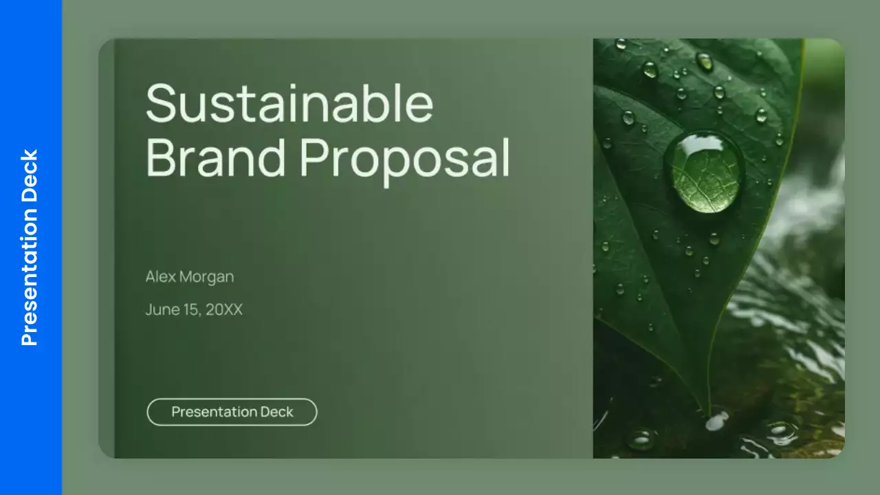 Green Minimal Brand Strategy Proposal Presentation