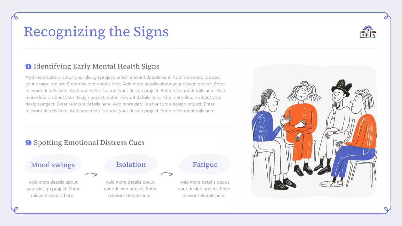 Blue Modern Mental Wellness Presentation