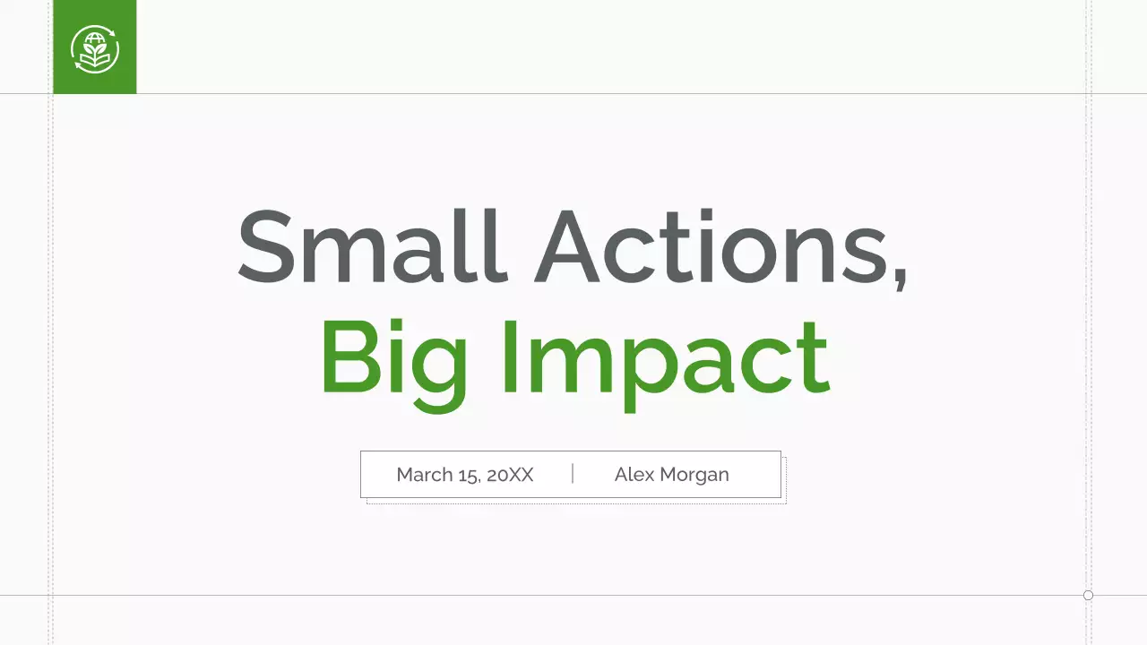 Green Minimal Sustainability Lecture Presentation