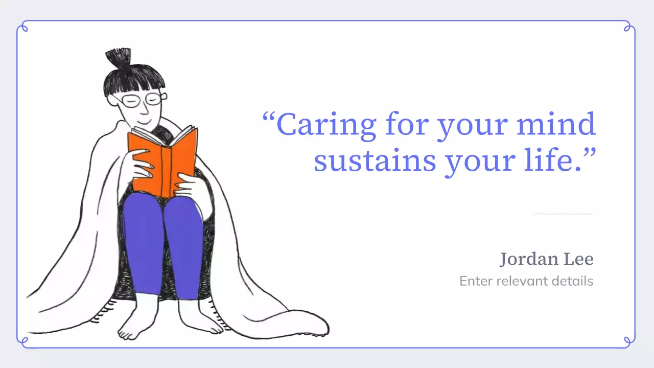 Blue Modern Mental Wellness Presentation