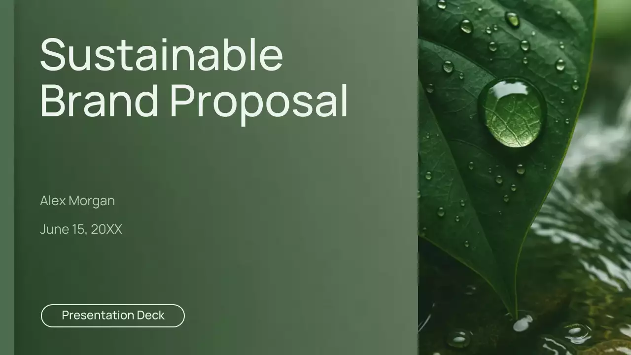 Green Minimal Brand Strategy Proposal Presentation