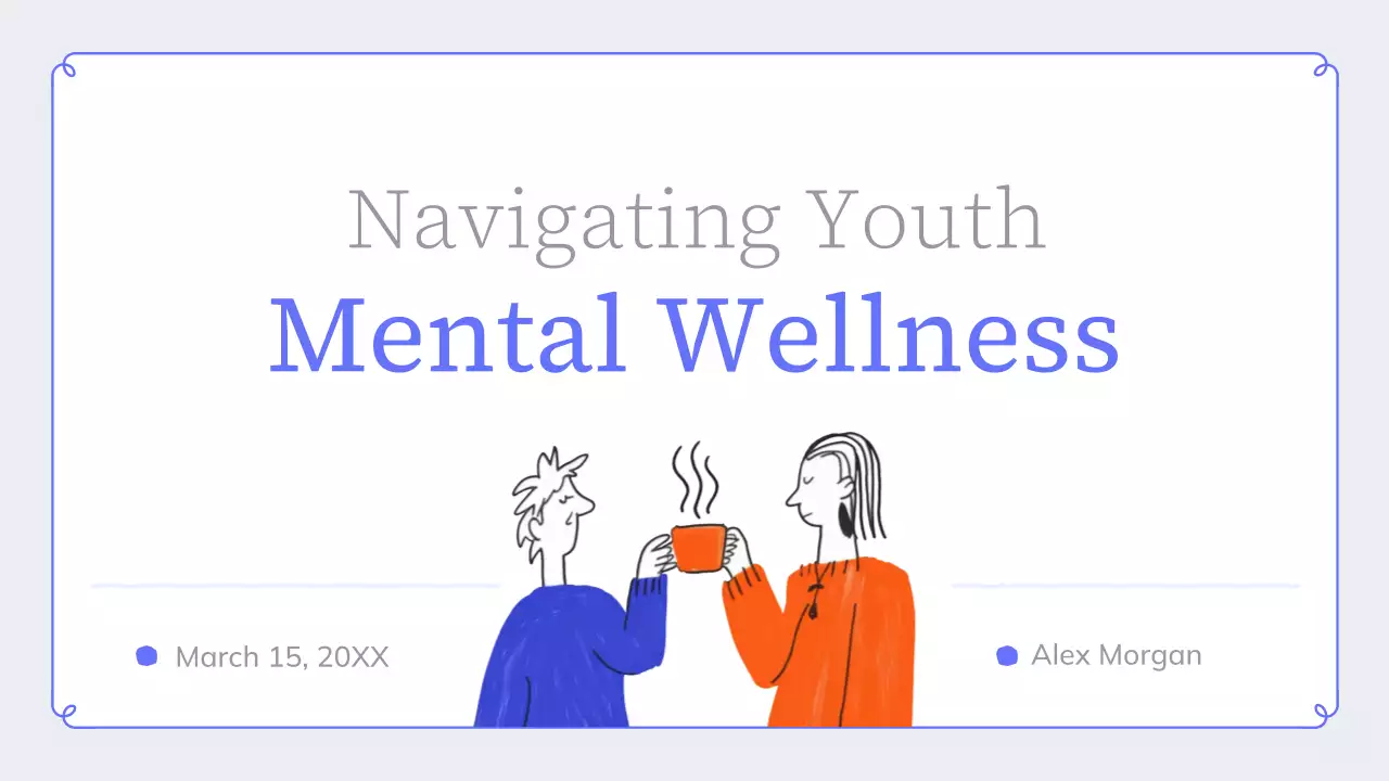 Blue Modern Mental Wellness Presentation