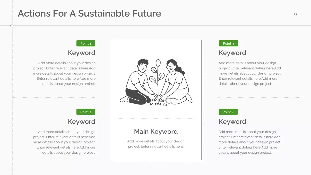 Green Minimal Sustainability Lecture Presentation