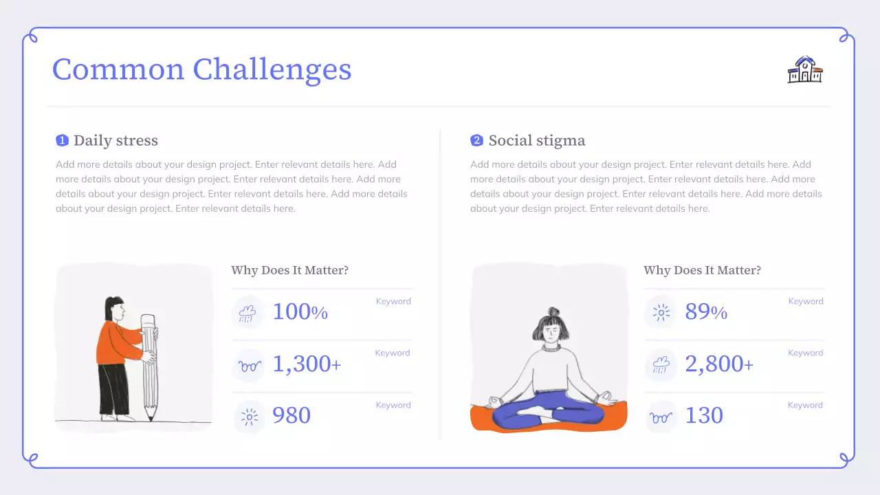 Blue Modern Mental Wellness Presentation