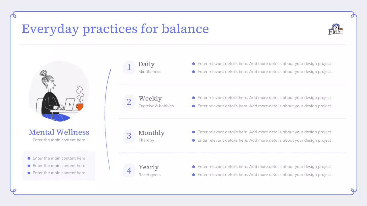 Blue Modern Mental Wellness Presentation