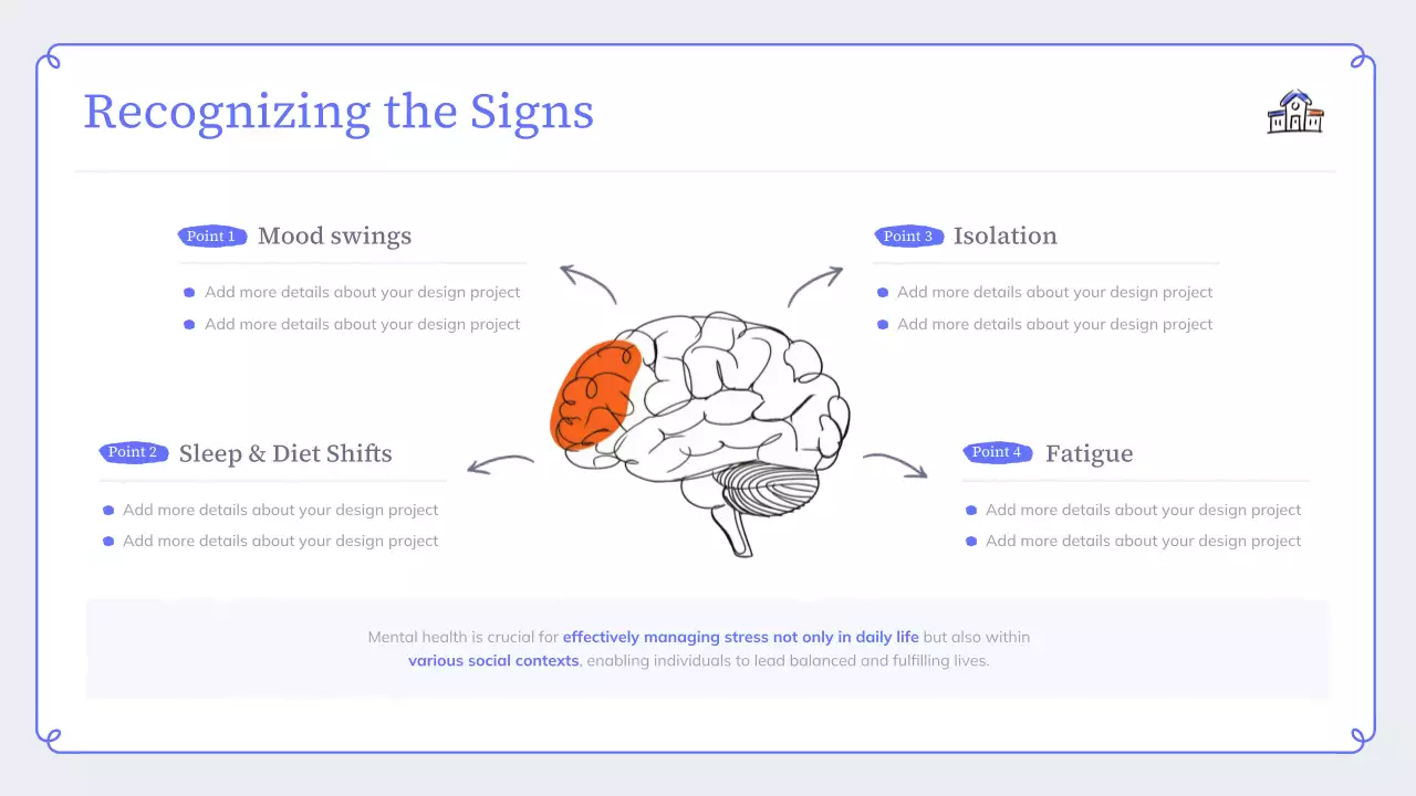 Blue Modern Mental Wellness Presentation