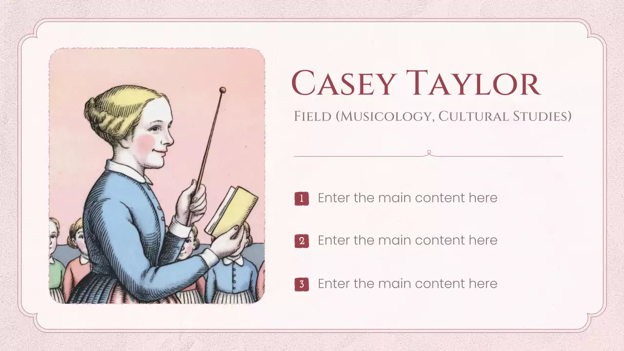 Pink Vintage Music History Lecture Presentation