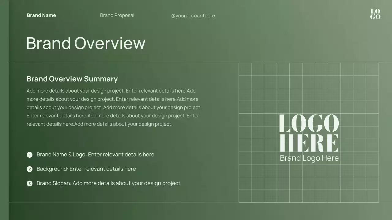 Green Minimal Brand Strategy Proposal Presentation