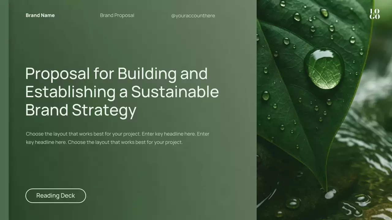 Green Minimal Brand Strategy Proposal Presentation