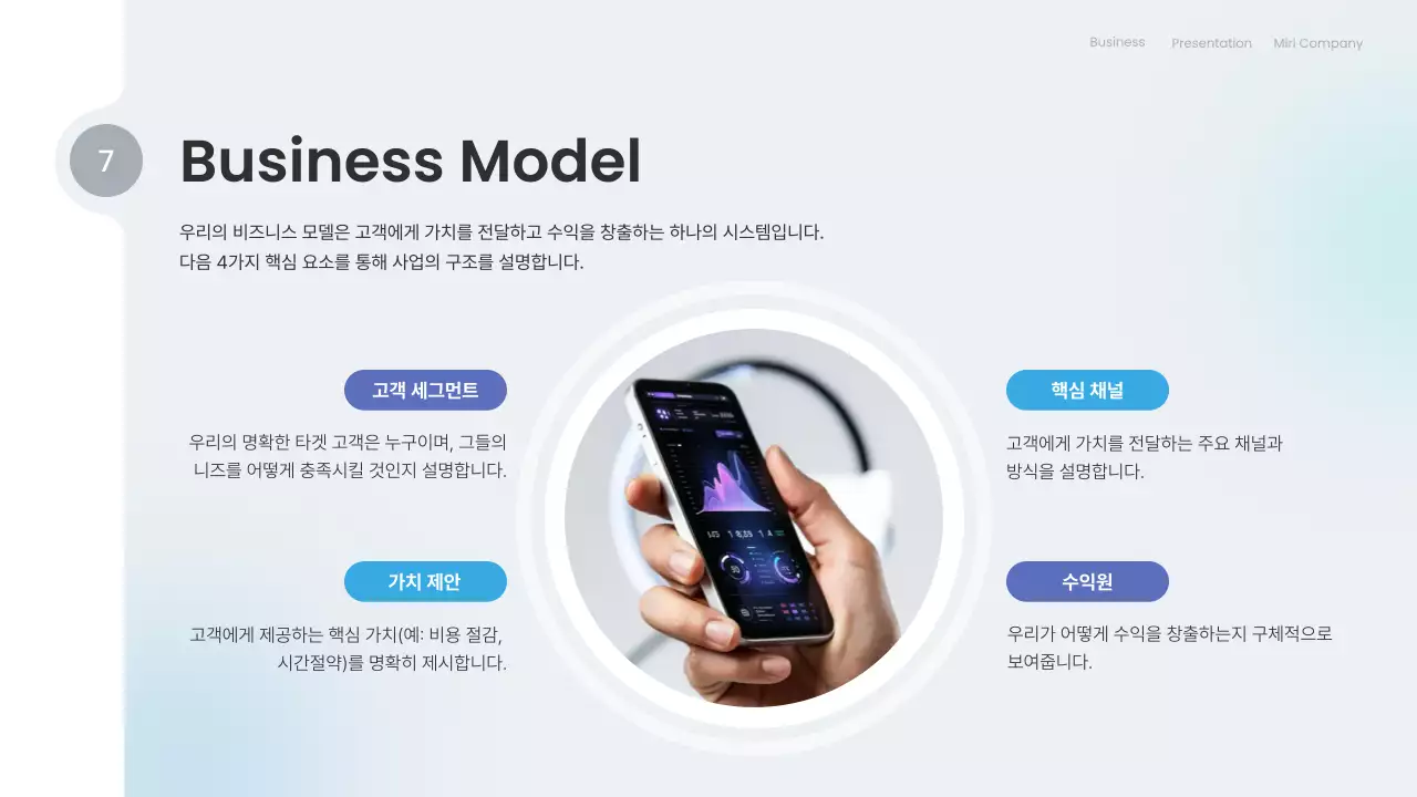 파랑 모던 비즈니스 보고서